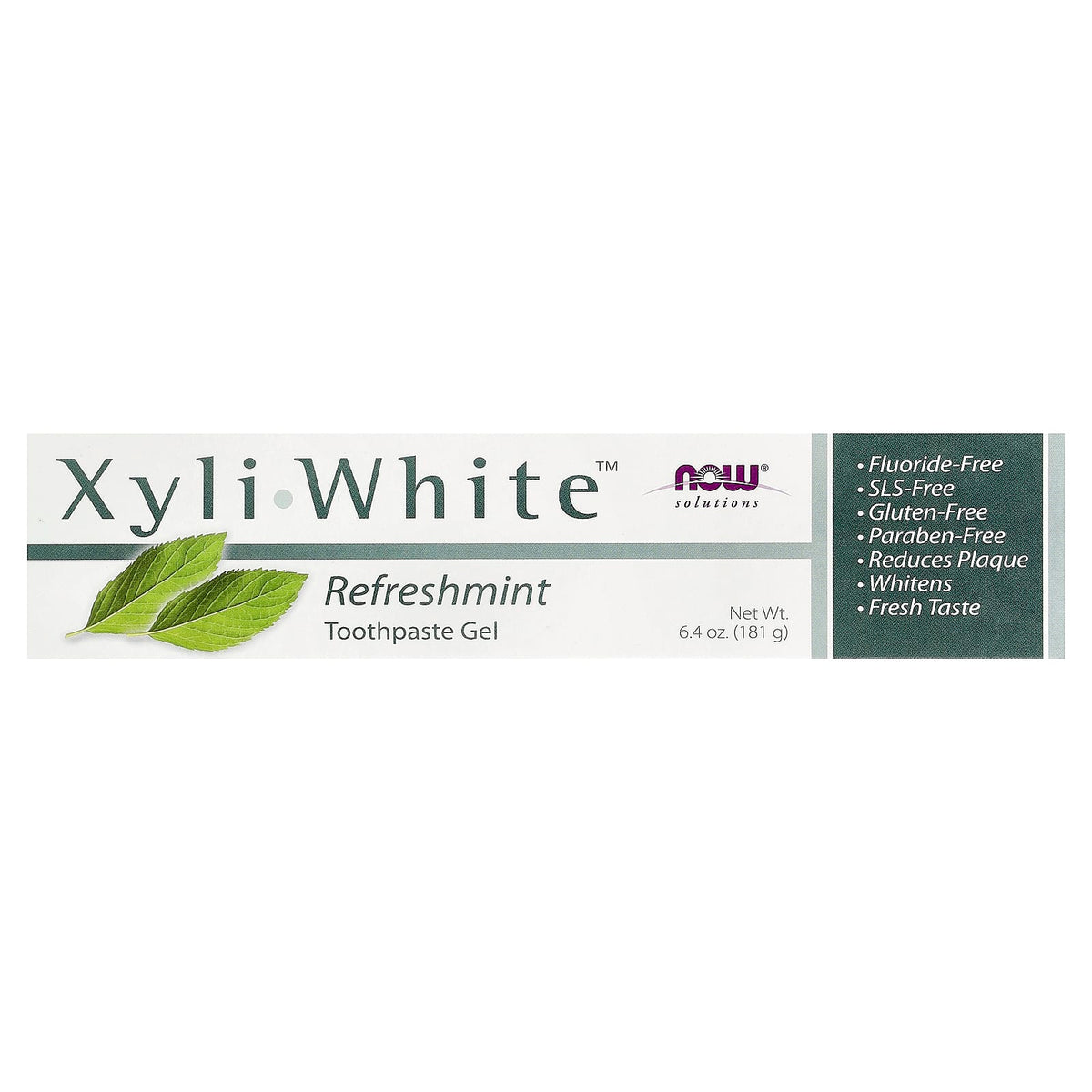 NOW Foods XyliWhite Toothpaste Gel, Refreshmint, 181 g - view 2