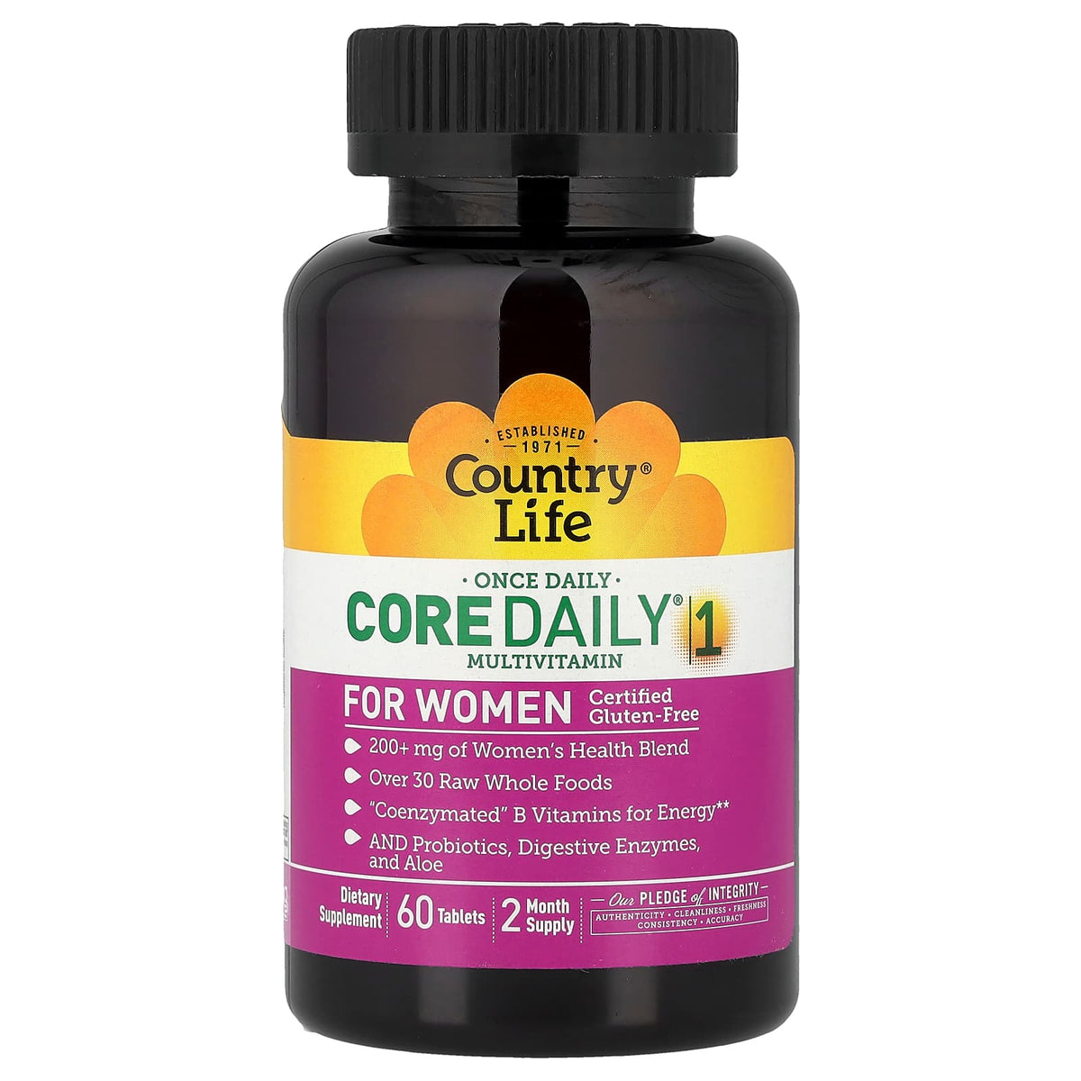 Country Life Core Daily-1 Multivitamin for Women, 60 Tablets