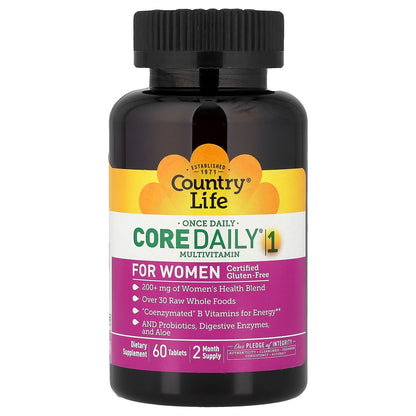 Country Life Core Daily-1 Multivitamin for Women, 60 Tablets
