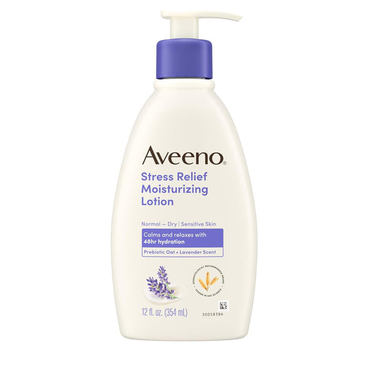 Aveeno Stress Relief Moisturizing Body Lotion, Lavender Scent, 12 fl oz