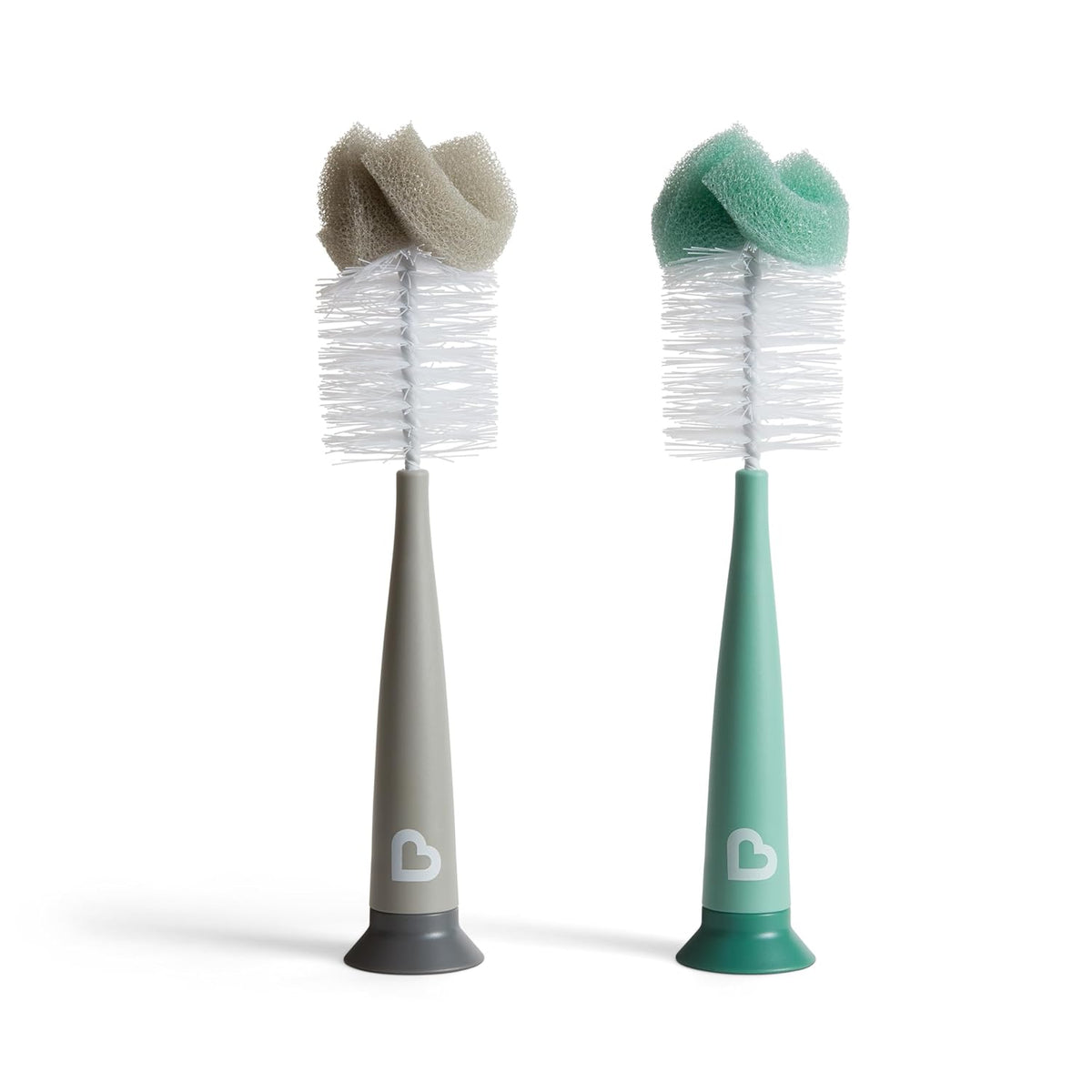Munchkin Sponge Bottle Brush, Grey and Sage, 2 Count — product view