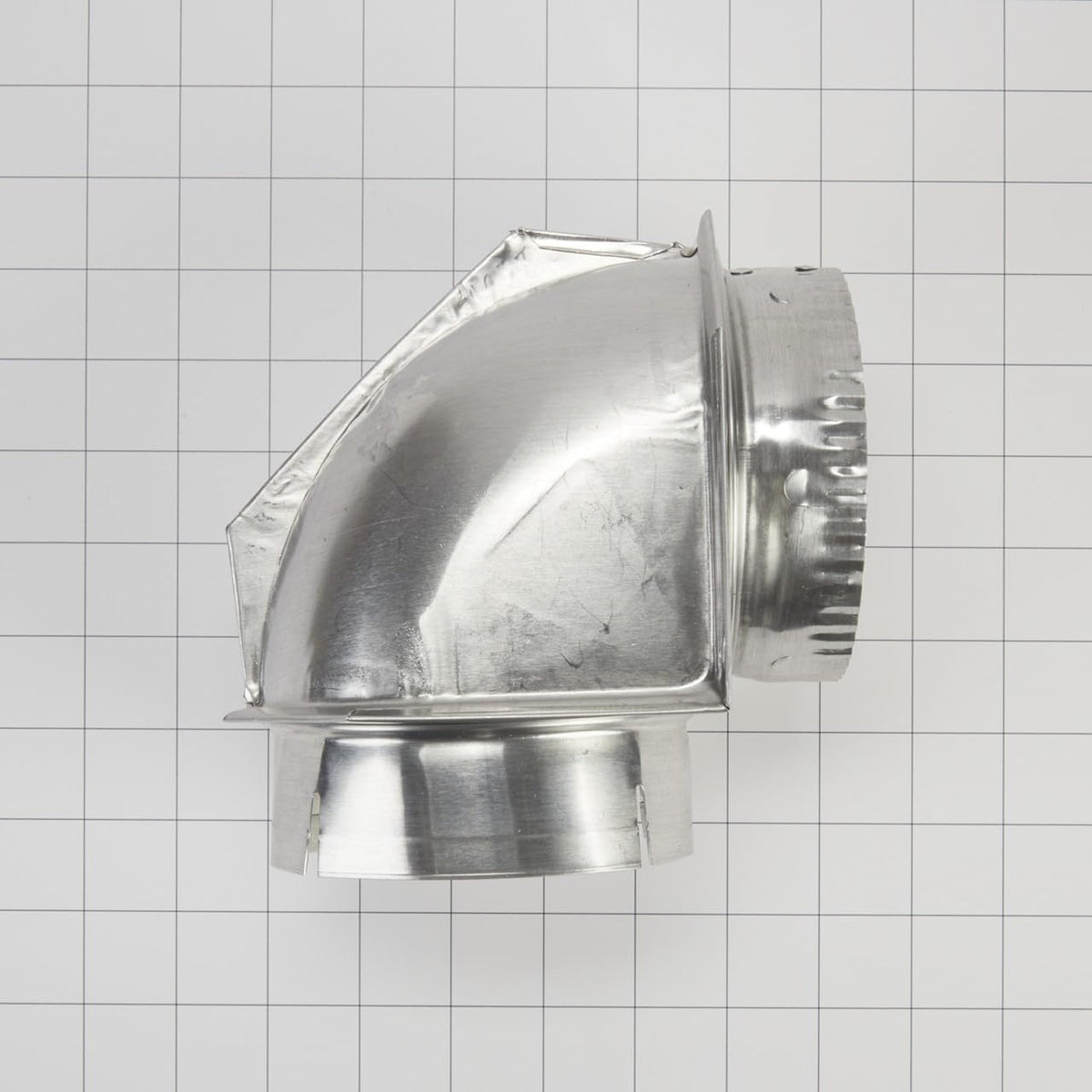 Whirlpool 4396006RW Genuine OEM 90-Degree Dryer Vent Elbow, 4 Inch Aluminum — alternate product view