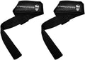 Gymreapers Padded Lifting Wrist Straps, Neoprene and 45.7 cm (18 Inch) Cotton, Black