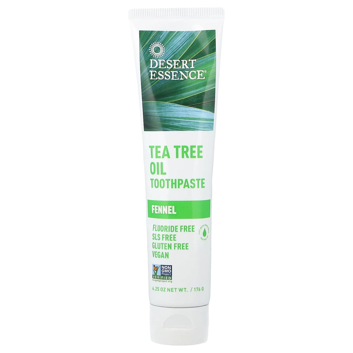 Desert Essence Tea Tree Oil Toothpaste, Fennel, 176 g — product view