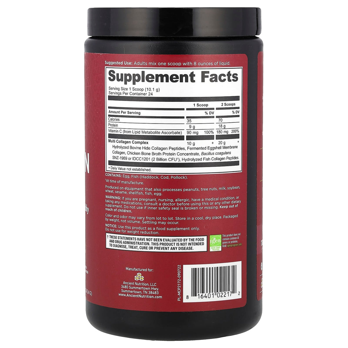 Ancient Nutrition Multi Collagen Protein, 242.4 g (8.6 oz) - view 2