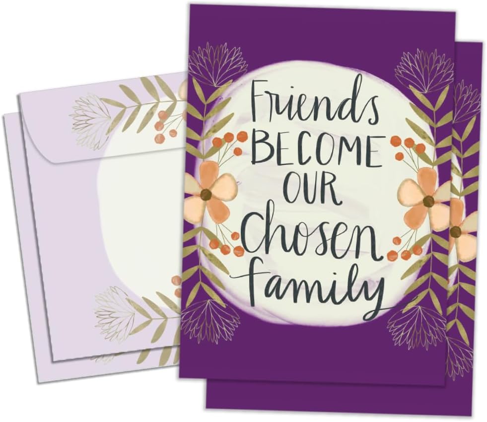 Tree-Free Greetings Birthday Cards, Chosen Family, 2 Cards — product view
