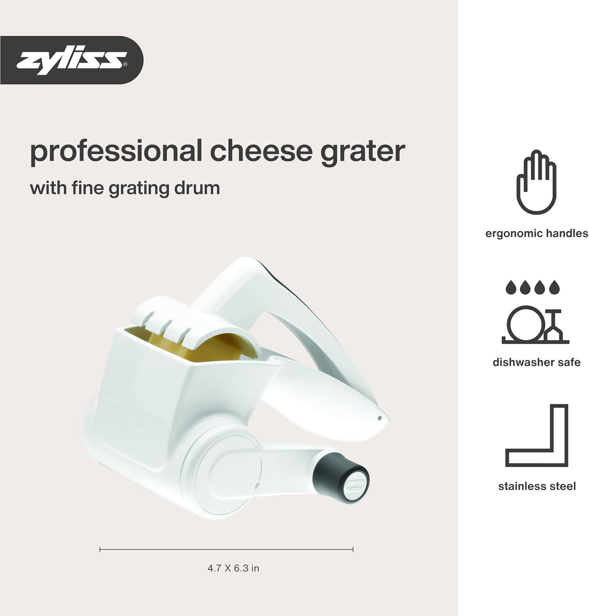 Zyliss Classic Rotary Grater, NSF Restaurant Certified - view 6