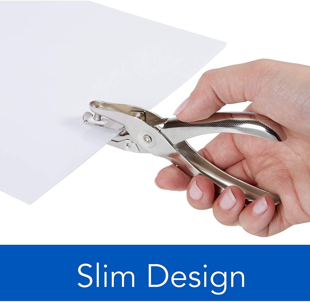 Swingline Single Hole Punch, 5 Sheet Capacity, Chrome - view 3