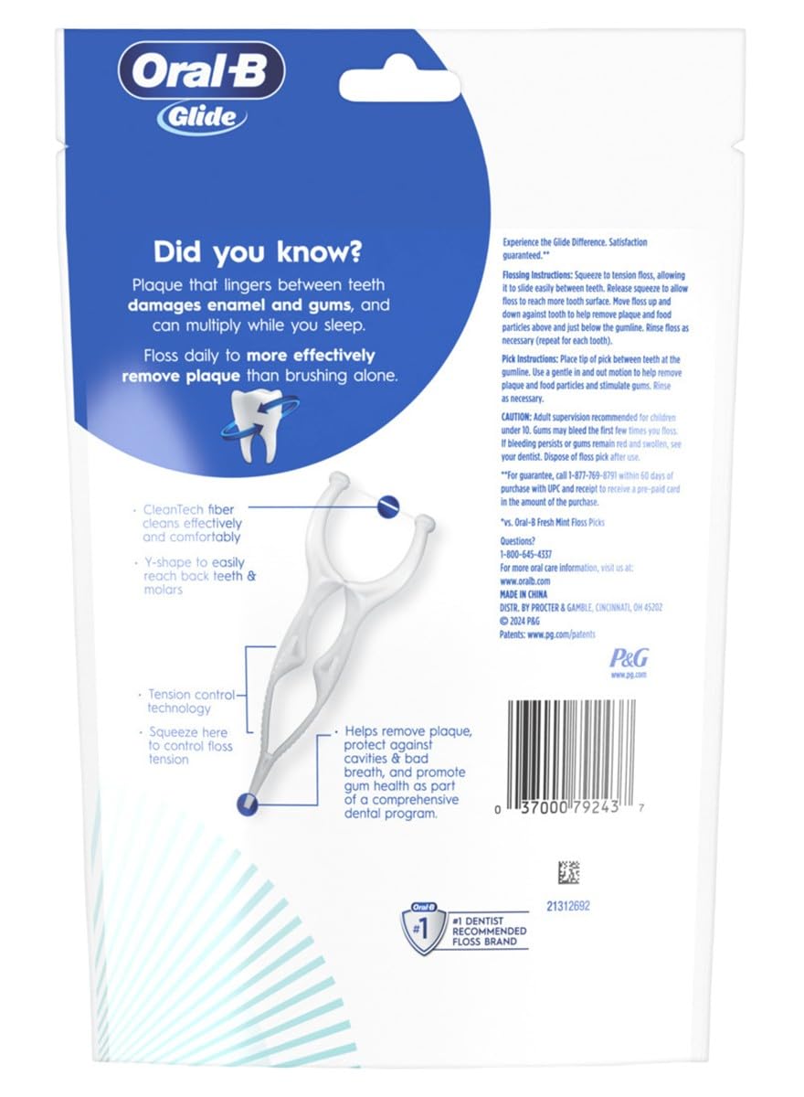 Oral-B Glide Floss Picks, 60 Count (Pack of 3) - view 2