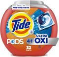 Tide PODS Ultra Oxi Liquid Detergent Pacs, 32 Count
