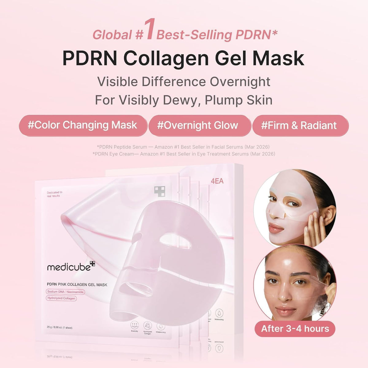 medicube Jelly Gel Mask with Salmon DNA PDRN Pink Collagen 4 Count - view 2