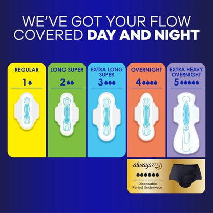 Always Maxi Overnight Pads with Wings - Size 4, Unscented, 26 Count - view 5