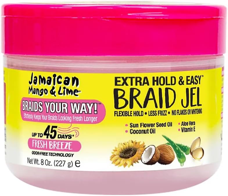 Jamaican Mango & Lime Extra Hold and Easy Braid Jel, 227 g (8 oz) — product view