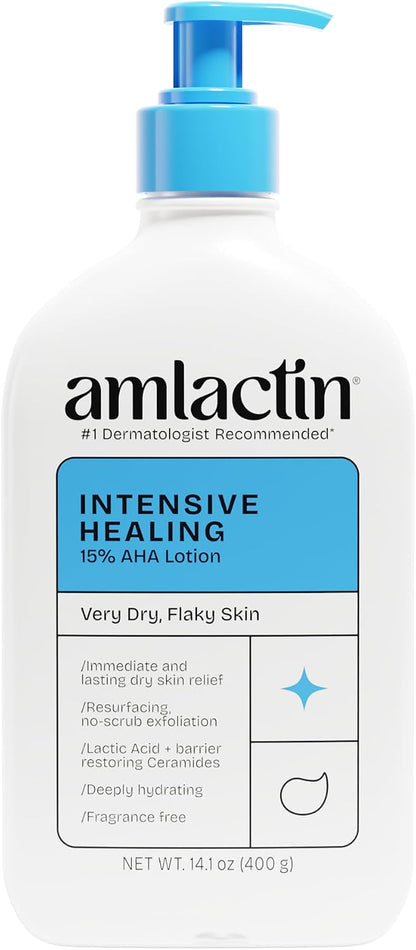 AmLactin Rapid Relief Restoring Lotion with Ceramides, 14.1 oz Pump Bottle