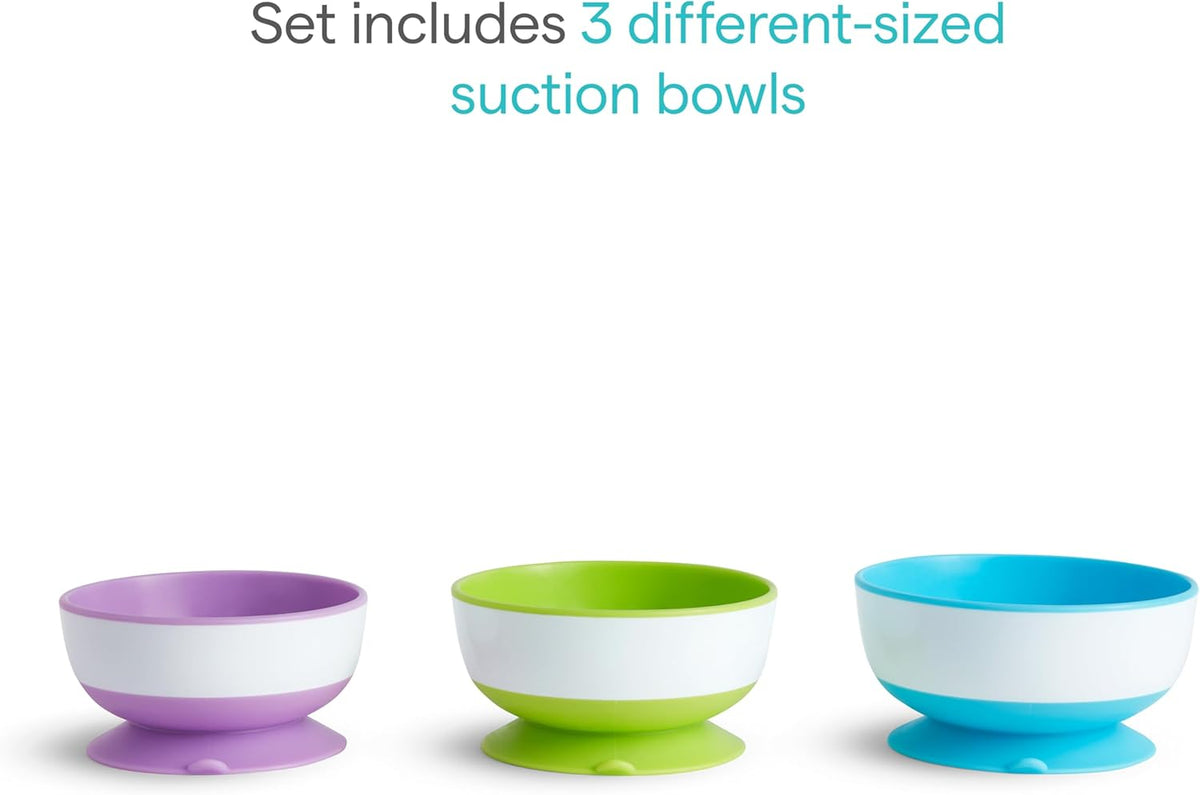 Munchkin Stay Put Suction Bowls for Baby, 3 Pack - view 5