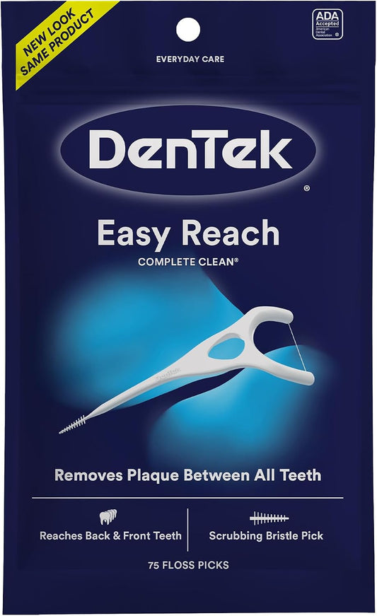 DenTek Complete Clean Easy Reach Floss Picks, 75 Count