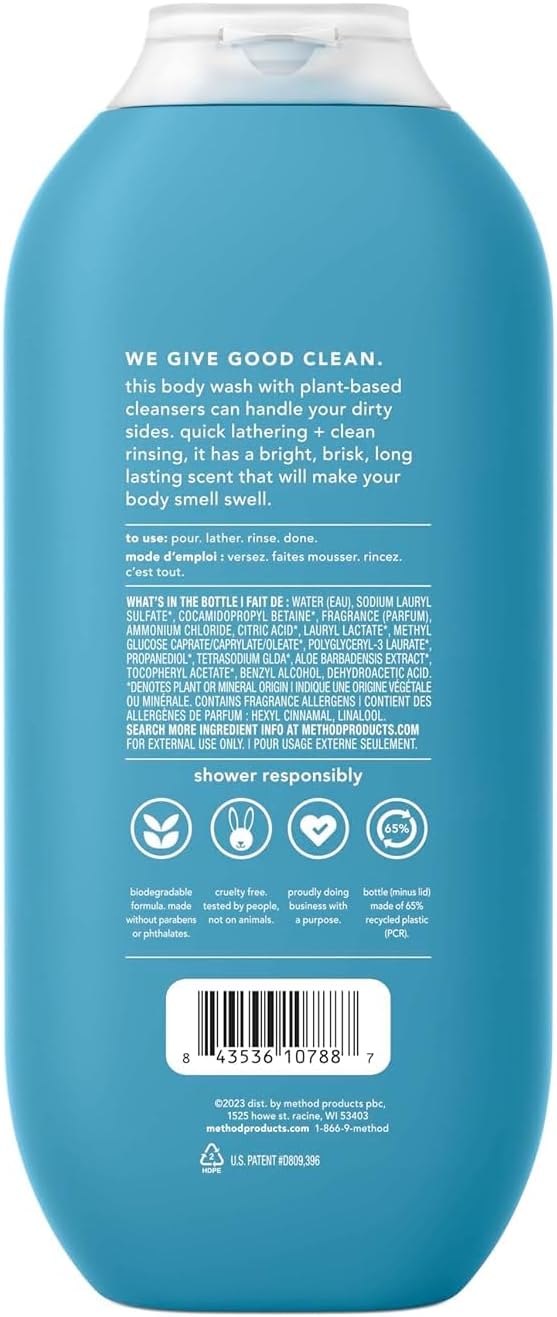 Method Men Body Wash, Glacier + Granite, 18 oz — alternate product view