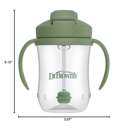 Dr. Brown's Milestones Baby's First Straw Cup, Olive Green - view 3