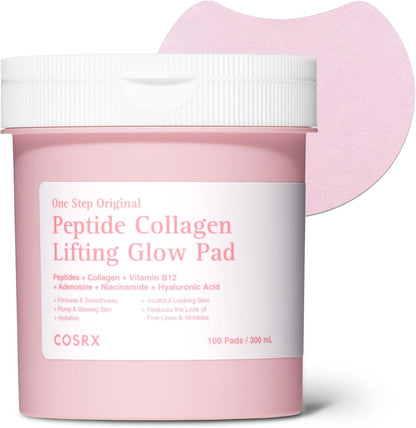 COSRX One Step Original Peptide Collagen Lifting Glow Pad, 100 Pads