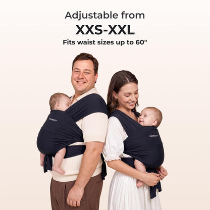 Momcozy Baby Wrap Carrier, Easy-On 2-Piece Design, Newborn to 33 lb - view 6