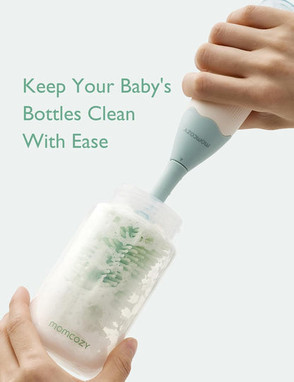 Momcozy Baby Bottle Brush Kit, Push-Press Foam Design, Green - view 6
