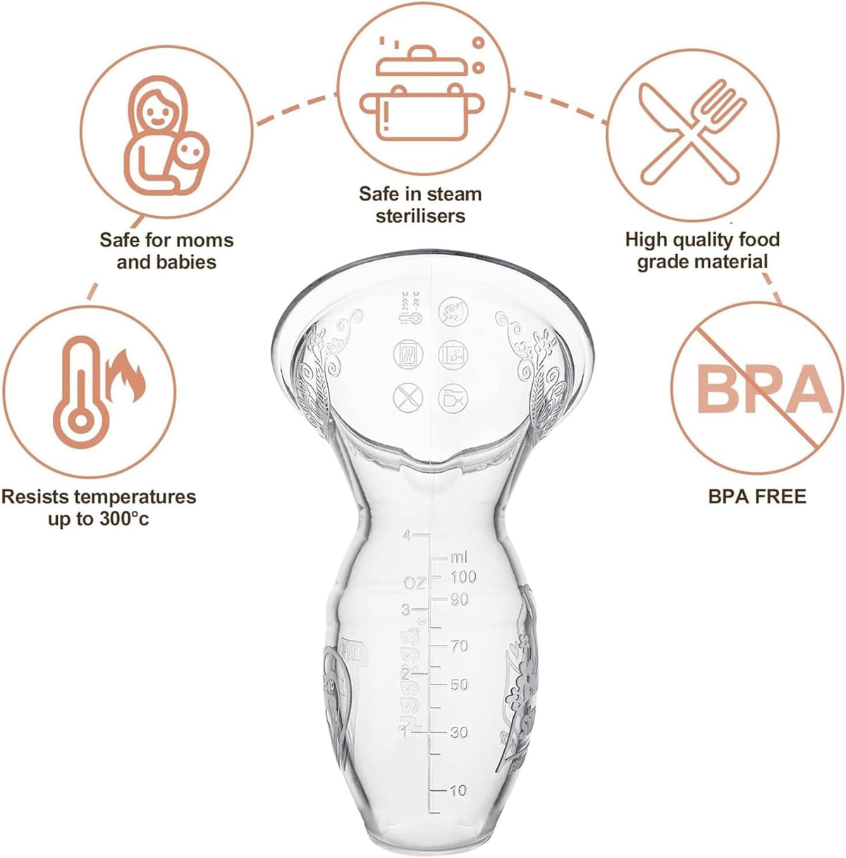 Haakaa Silicone Manual Breast Pump, 4 oz (120 ml) - view 3