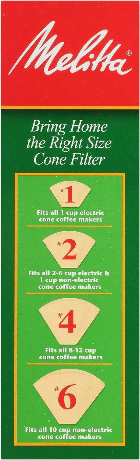 Melitta #4 Unbleached Natural Brown Cone Coffee Filters, 100 Count - view 3
