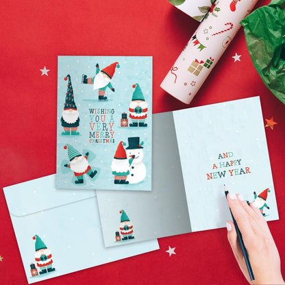 Tree-Free Greetings Christmas Cards, Festive Gnomes, 2 Pack, 5 x 7 In - view 2