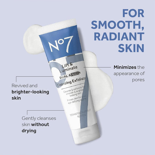 No7 Lift & Luminate Dual Action Cleansing Exfoliator 3.3 fl oz - view 2
