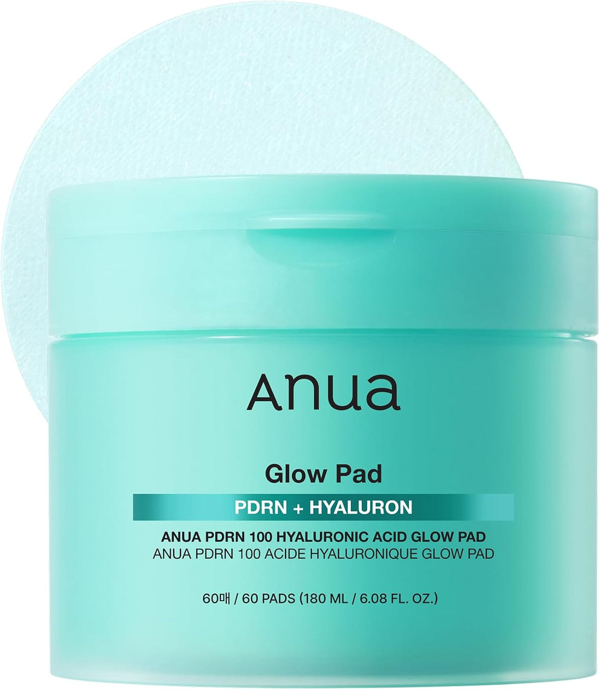 Anua PDRN 100 Hyaluronic Acid Glow Pad 60 Pads — product view