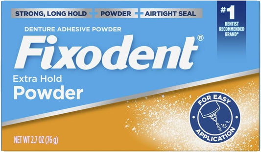 Fixodent Extra Hold Denture Adhesive Powder, 4 x 2.7 oz - view 2