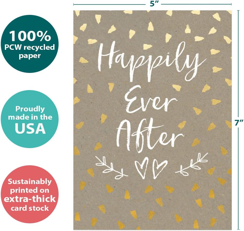 Tree-Free Greetings Wedding Card, Happily After Today, 5 x 7 Inch - view 3