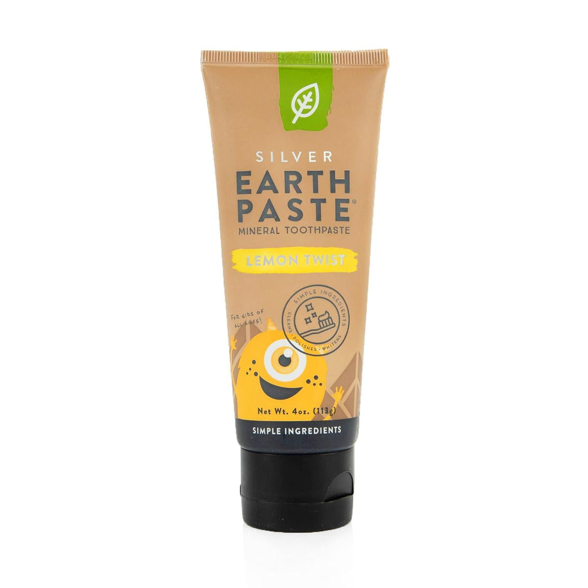 Redmond Earthpaste Natural Non-Fluoride Toothpaste, Lemon Twist, 113 g (4 oz) — product view