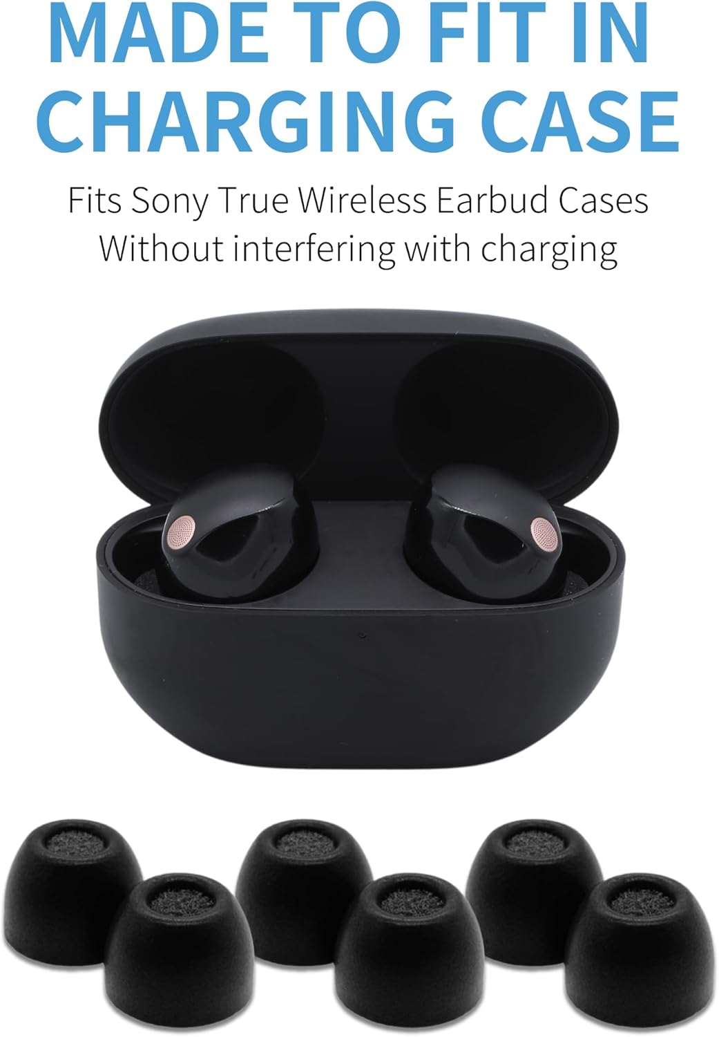 Comply Premium Foam Earplugs for Sony XM5, XM4, Linkbuds S Size M 3 Pairs - view 3