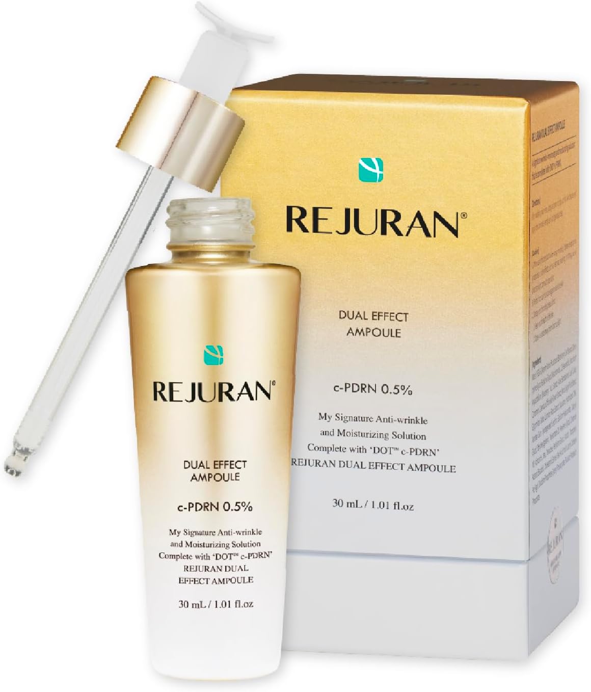 Rejuran Dual Effect Ampoule c-PDRN Salmon DNA Face Serum, 30 ml