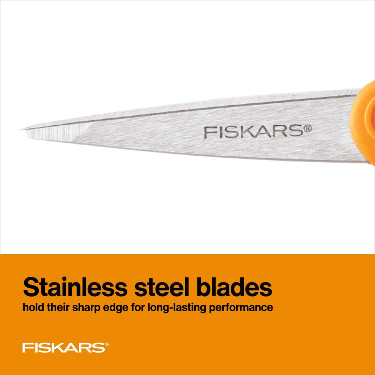 Fiskars 5 Inch Orange-Handled Micro-Tip Fabric Scissors No. 5 - view 4
