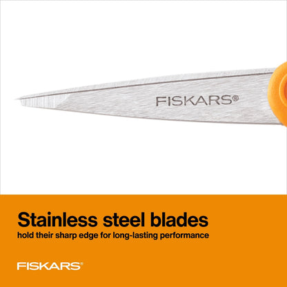 Fiskars 5 Inch Orange-Handled Micro-Tip Fabric Scissors No. 5 - view 4