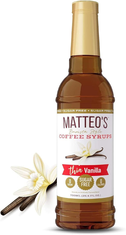Matteo's Sugar Free Coffee Syrup, Vanilla, 25.4 oz - view 4