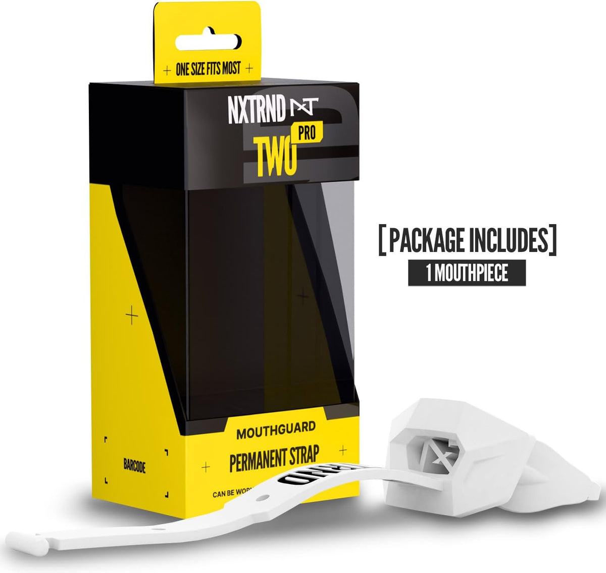 Nxtrnd Two Pro Football Mouth Guard with Strap, White - view 4