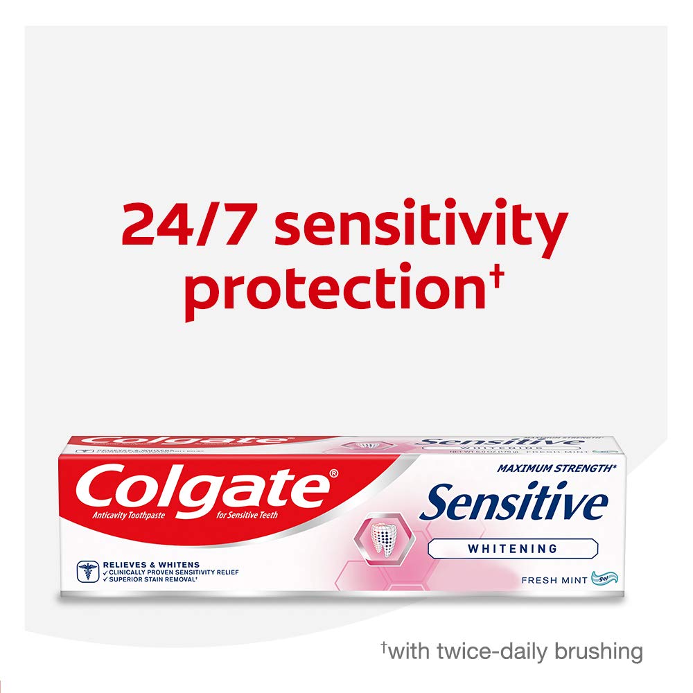 Colgate Sensitive Maximum Strength Whitening Toothpaste, Mint, 6 oz, Pack of 6 - view 2