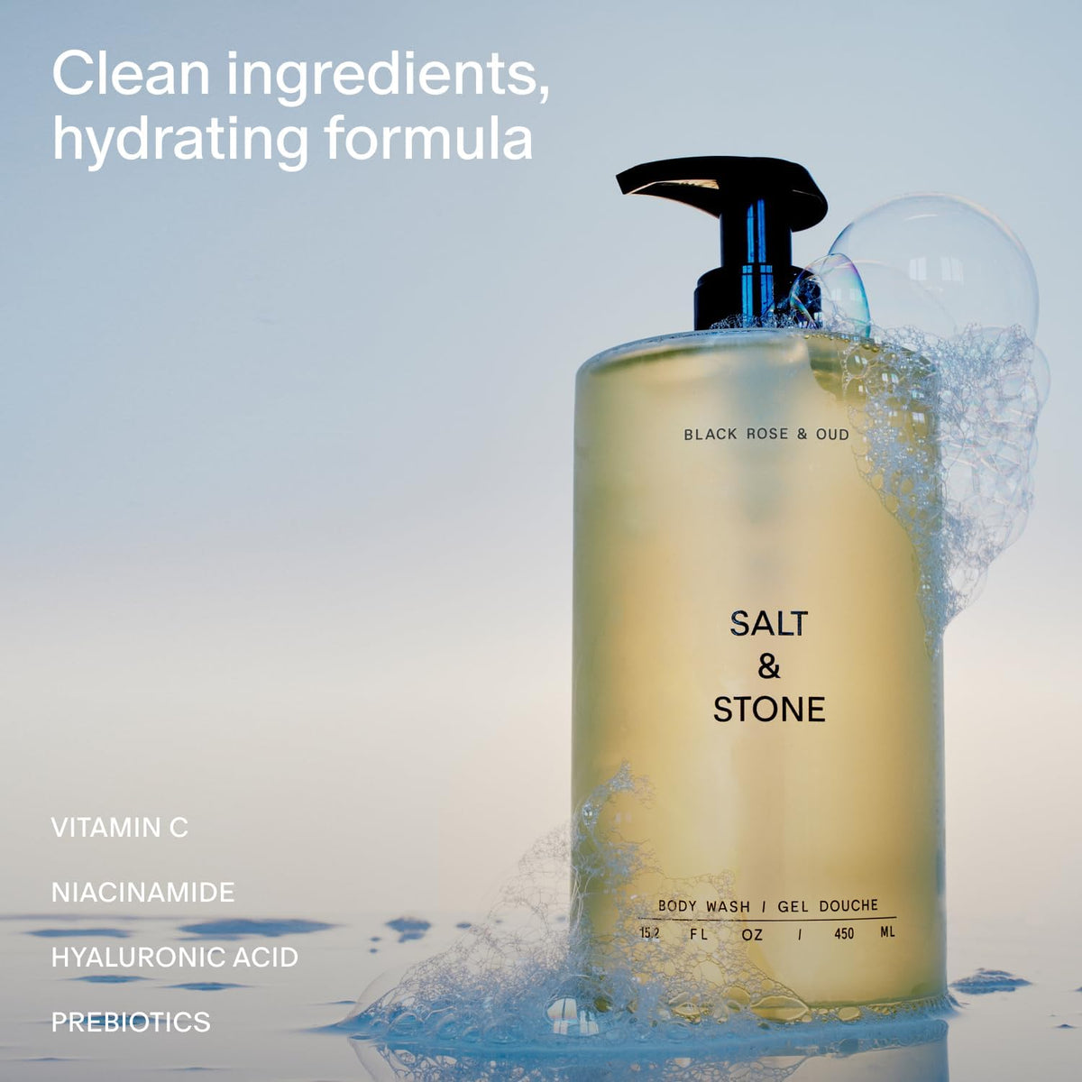 Salt & Stone Body Wash Black Rose & Oud 15.2 fl oz - view 2