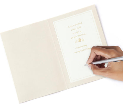 Hallmark Wedding Card (Mr. & Mrs.) with Gold Floral Cover - view 6