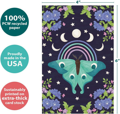 Tree-Free Greetings Lunar Moth All Occasion Notecards 4 x 6 Inch, Pack of 12 - view 3