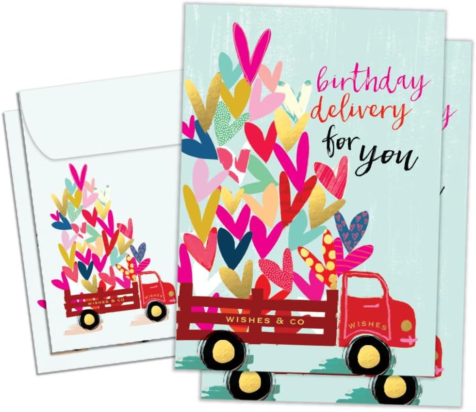Tree-Free Greetings Special Delivery Birthday Cards, Pack of 2