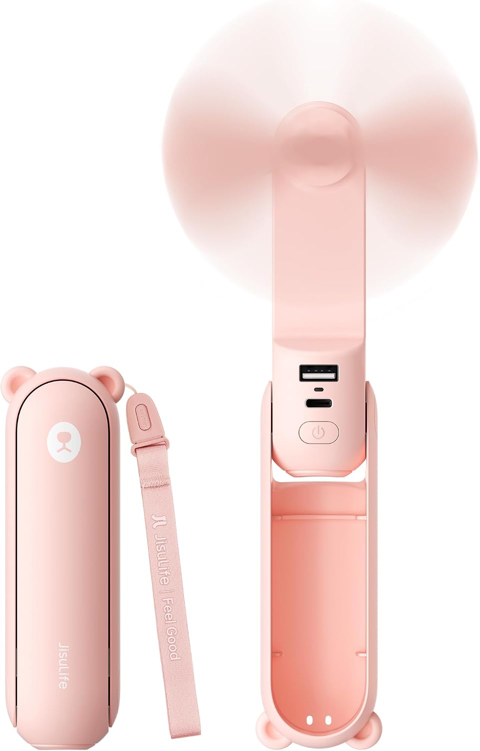 JISULIFE 3 in 1 Portable Fan with Power Bank and Flashlight — product view