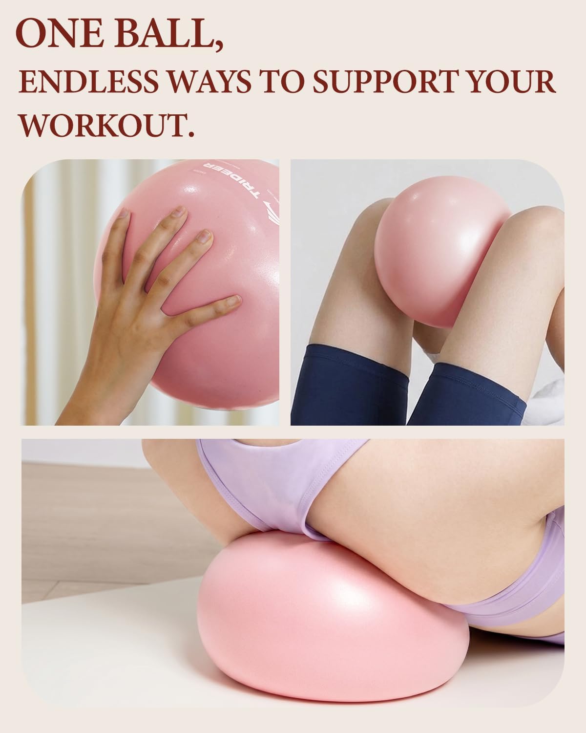 Trideer 9 Inch Pilates Ball with Inflation Straw - view 6