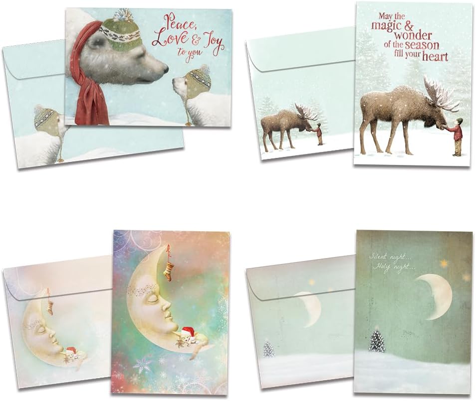 Tree-Free Greetings Holiday Card Assortment, 16 Pack, Dreams & Wishes — alternate product view
