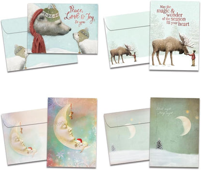 Tree-Free Greetings Holiday Card Assortment, 16 Pack, Dreams & Wishes