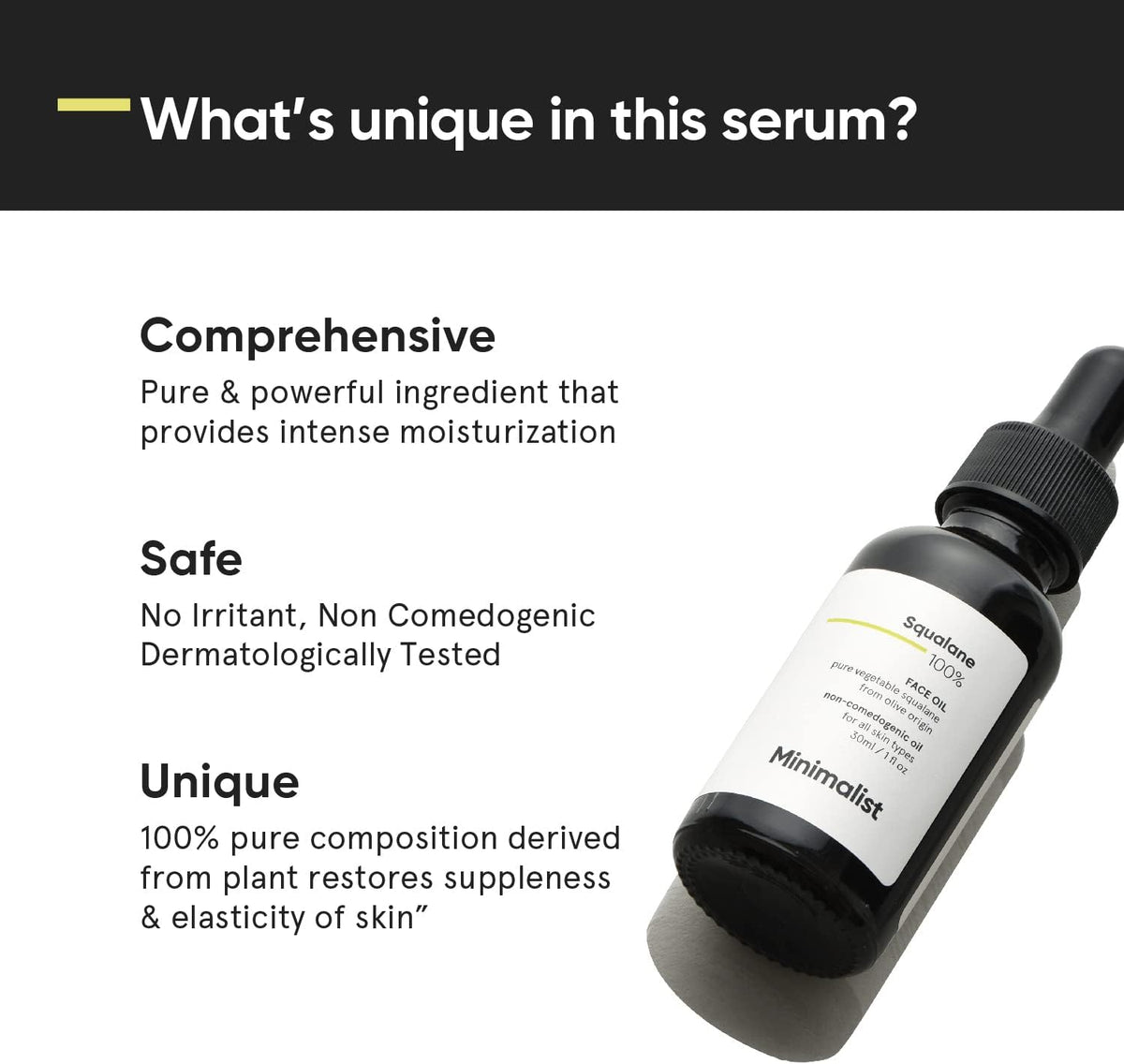 Minimalist 100% Plant-Derived Squalane Face Oil, 1 fl oz (30 ml) - view 3