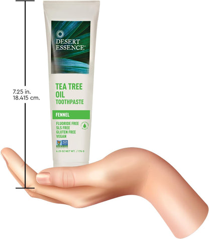 Desert Essence Natural Tea Tree Oil Toothpaste, Fennel, 7 oz (130 ml) - view 6